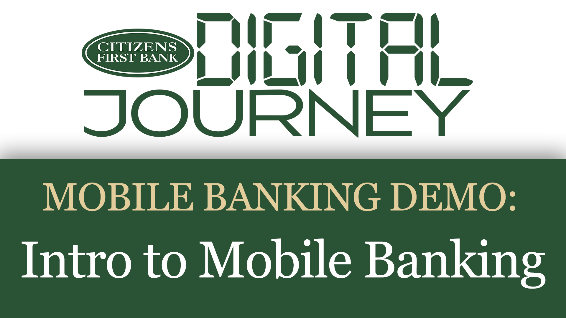 Digital Journey logo with our mobile banking demo: Intro to Mobile Banking