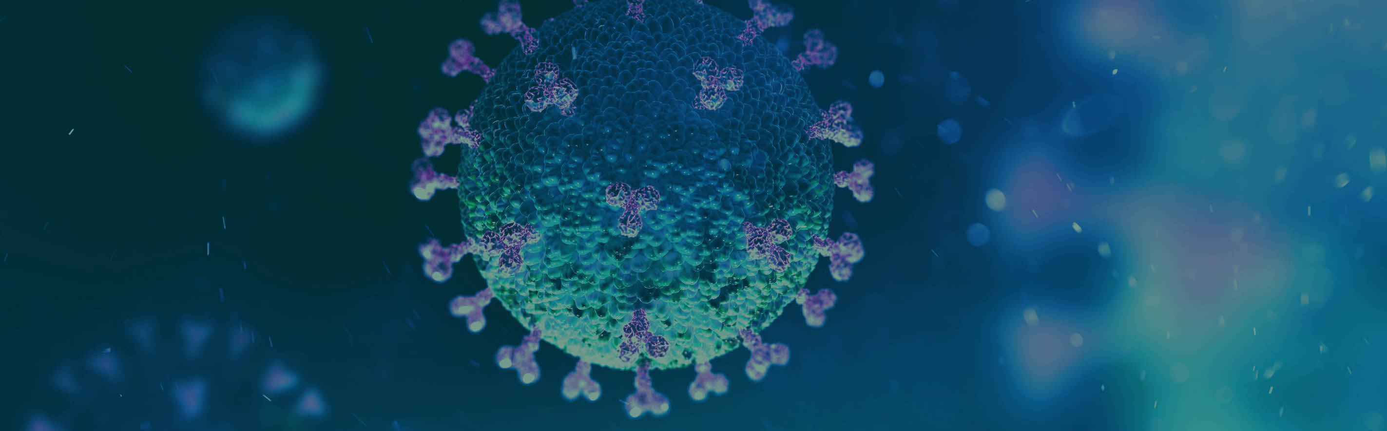 COVID-19 virus particle.